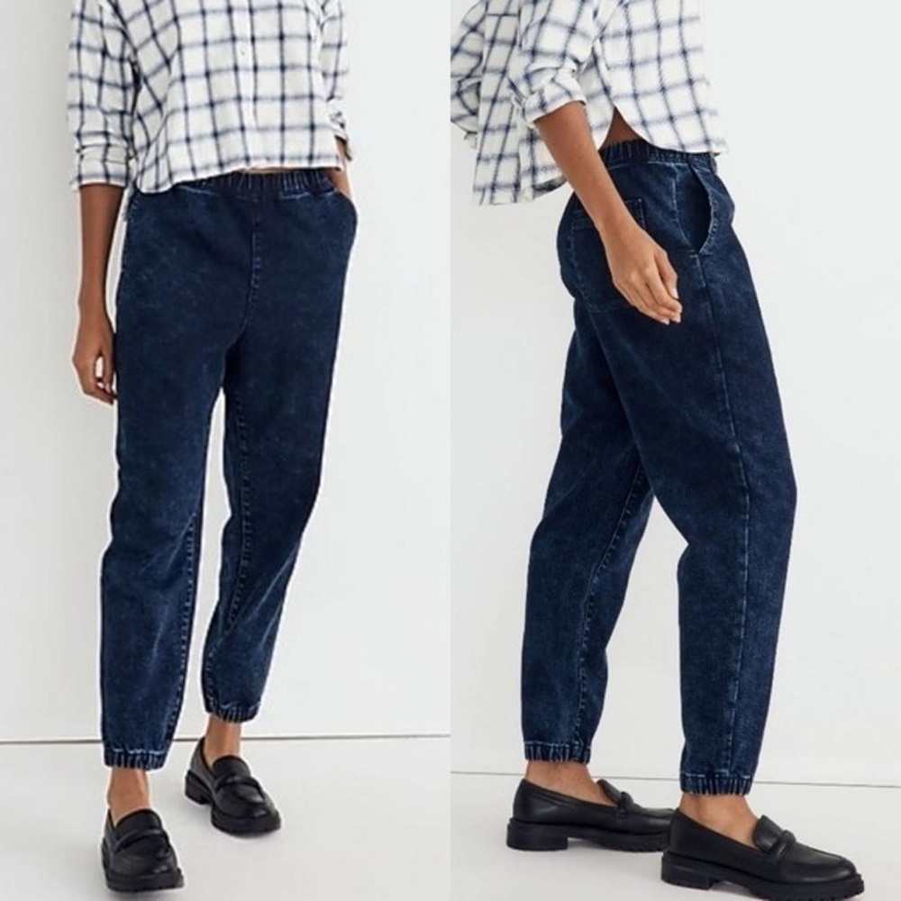 Madewell Blue Denim Jogger Pants, SIZE XS